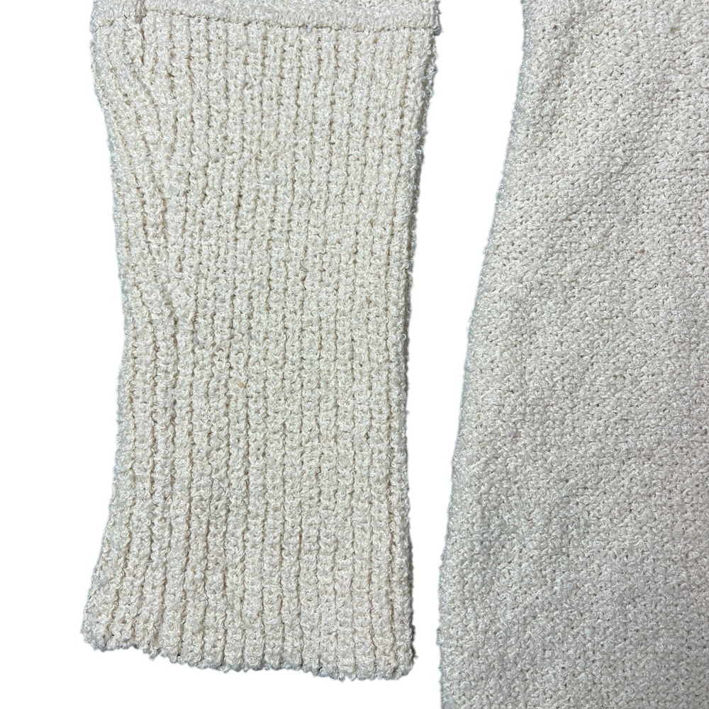 Caslon Boucle Knit Tunic Sweater Long Sleeves V-Neck Ivory Knit Pullover - Picture 12 of 16